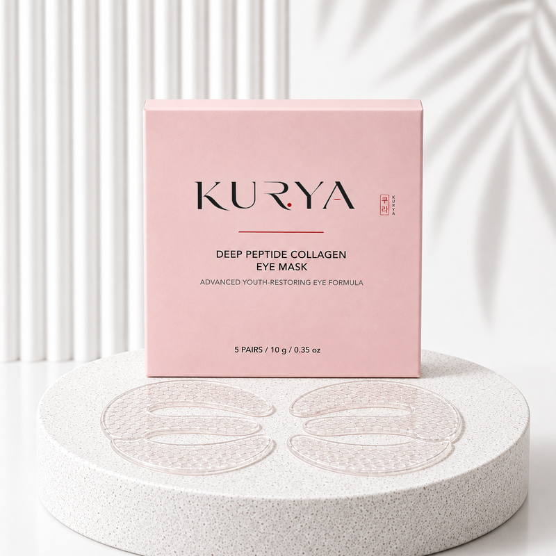 Kurya Deep Peptide Collagen Eye Mask box with 3-piece collagen patches